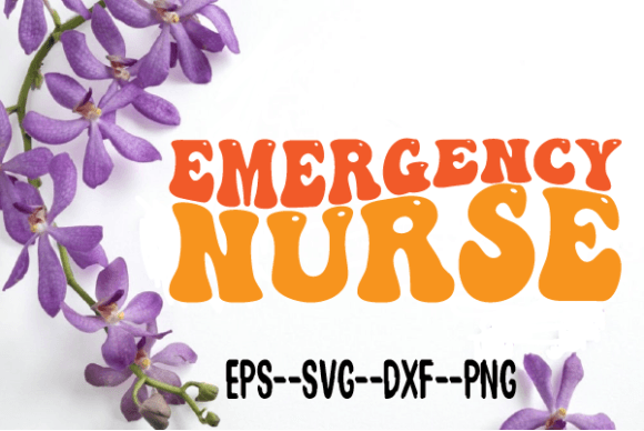 Reviewing the Emergency Nurse Wavy Retro SVG